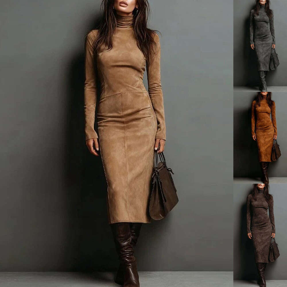 2026 New Autumn Winter Sexy Slim Fit Long Sleeve Base for Women Slimming with Coat Elegant Bodycon Dress