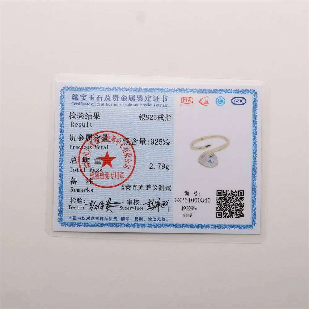 Aide 925 Sterling Silver Luxury Big Water-drop Zircon Rings For Women Temperament Sparkling Opening Finger Ring Elegant Jewelry