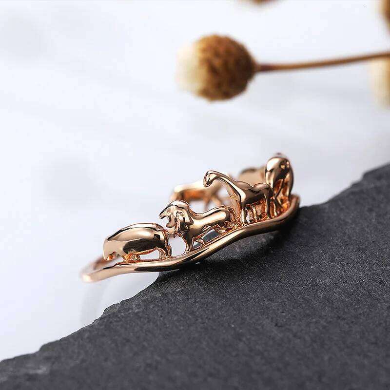 Huitan Simple Stylish Animal Rings for Women Hand-made Design Cute Girls Gift Versatile Female Party Accessories Fashion Jewelry