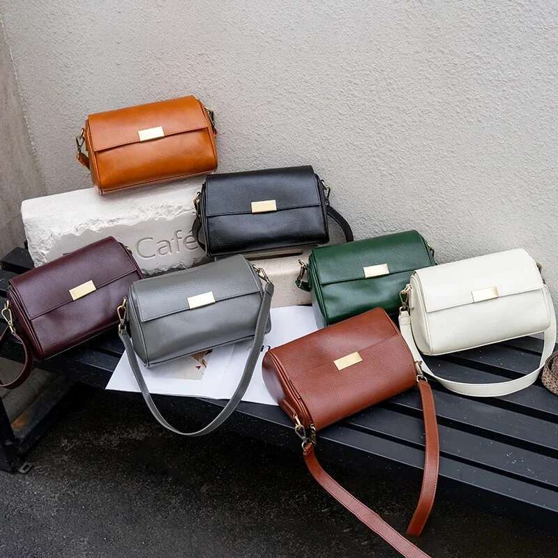 Genuine Cowhide Leather Women S Shoulder Crossbody Retro Versatile Ladies Underarm Fashion Luxury Brand Bag Wholesale JINXIANGGUO TOTE