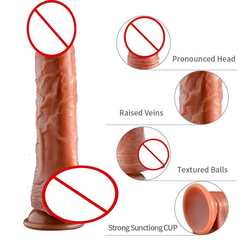 Factory Wholesale Female Masturbation Toys Liquid Silicone Sexy Soft Penile Massage Stick Female Realistic Dildo