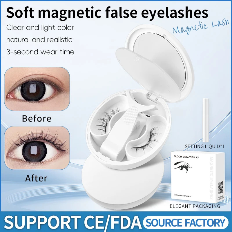 Soft Magnetic Eyelash Suction 2025 magnetic False Eyelash box with Korean style Little Devil Imitation mink fur 251231