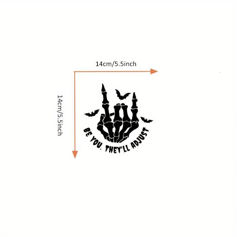 Bestseller Rock On Skeleton Hand Car Stickers for Window Bumper Body Decoration Scratch Covering Auto Accessories Self-adhesive Vinyl Decal ddmycat