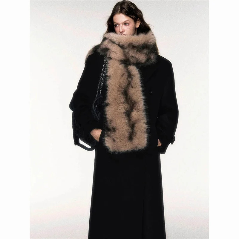 Retro Lazy 2025 Winter Warm Fury Scarf Fashionable and Versatile Scarf Thickened Plush Original Ultra Thick 251225