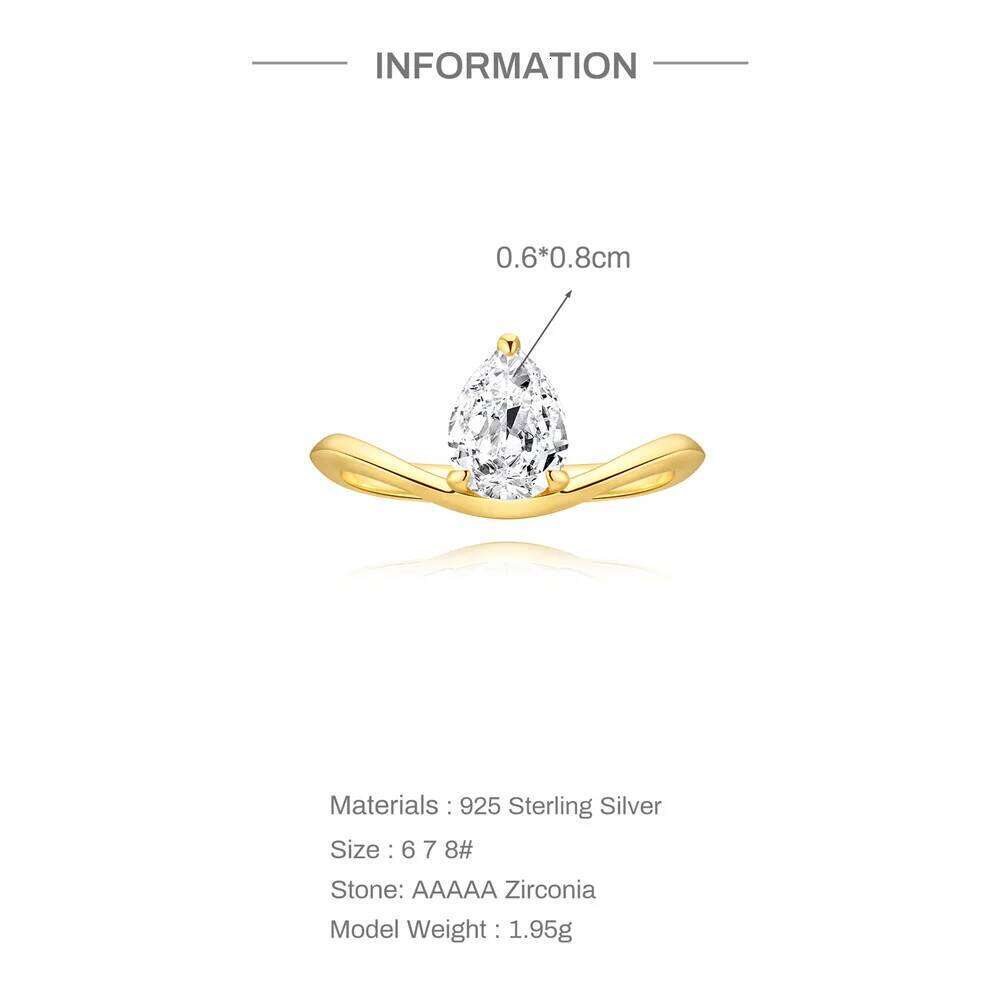 Aide 925 Sterling Silver for Women Geometric Square Oval Triangle Clear Crystal Zircon Rings Bohemian Wedding Jewelry Gift