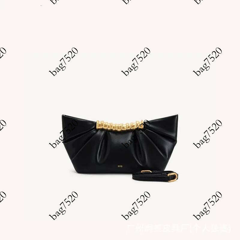 Pleated Clutch, Metallic, Fashionable, High-end, New Style, Suitable for Evening Events Pingshuo