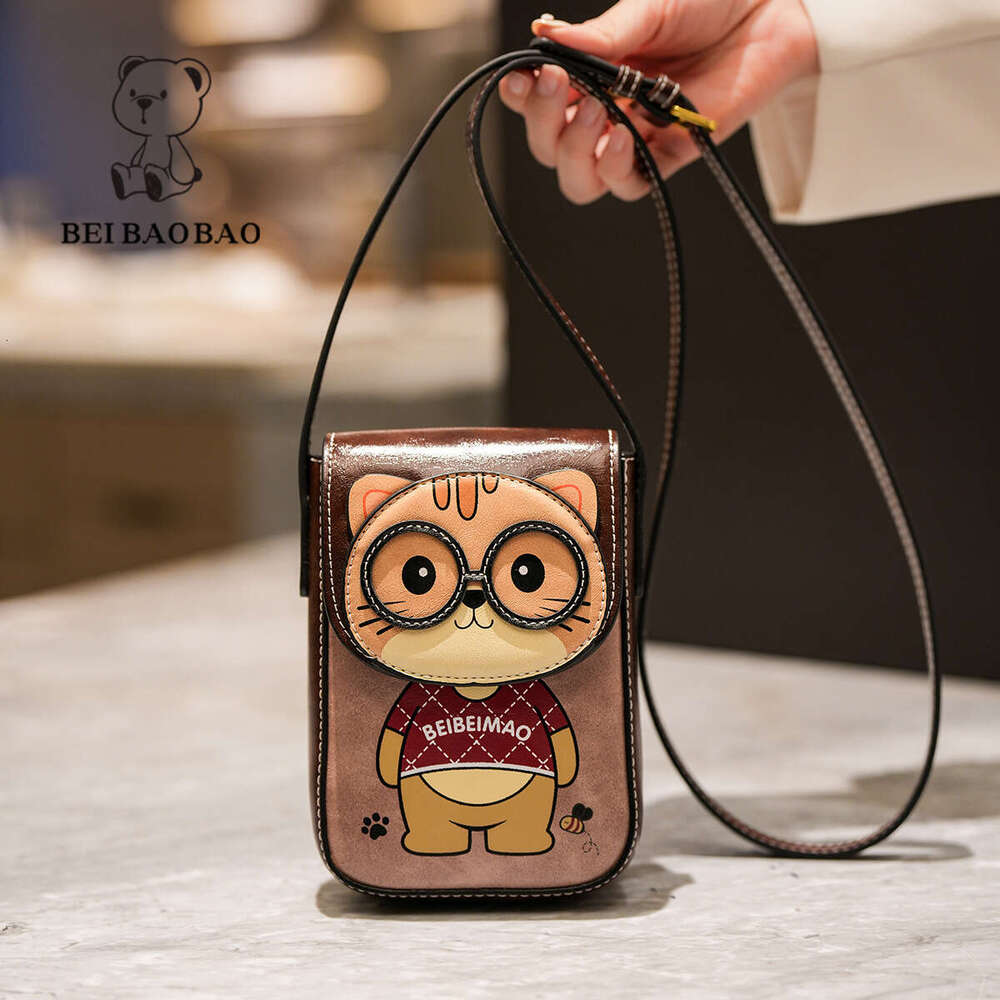 Beibao Source Factory New Versatile Stylish Phone Cartoon Color-Block Small Simple Shoulder Crossbody Bag