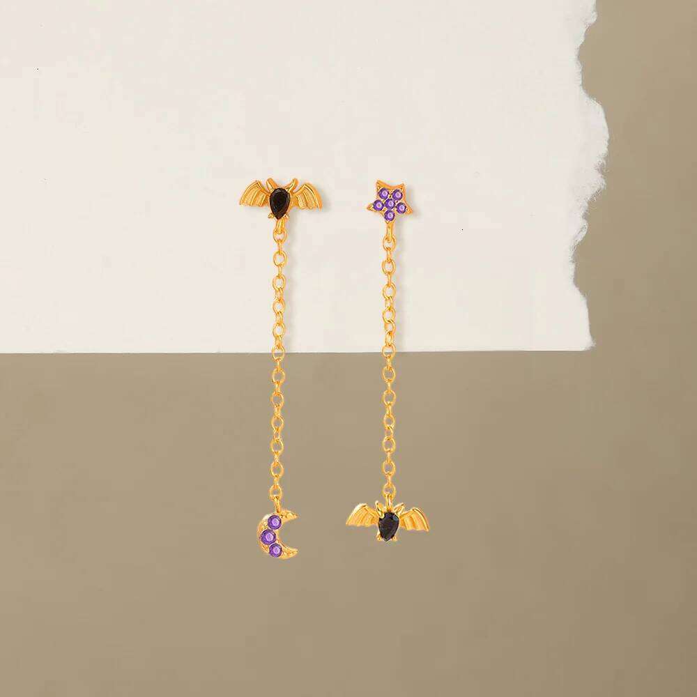 Aide 925 Sterling Silver Cute Halloween Stud for Women Cartoon Ghost Pumpkin Star Earrings Party Statement Fine Jewelry