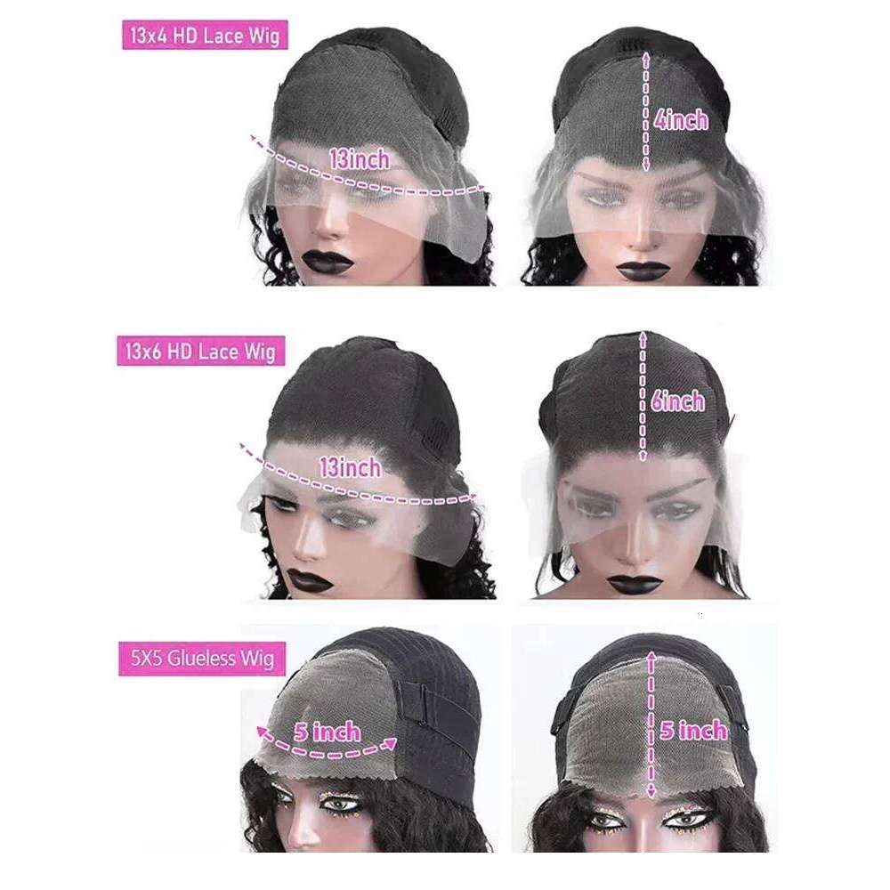 Bone Straight 13x4 Frontal For Women 5x5 Glueless Invisi-Drawstring Black 13X6 Lace Front Wig Human Hair