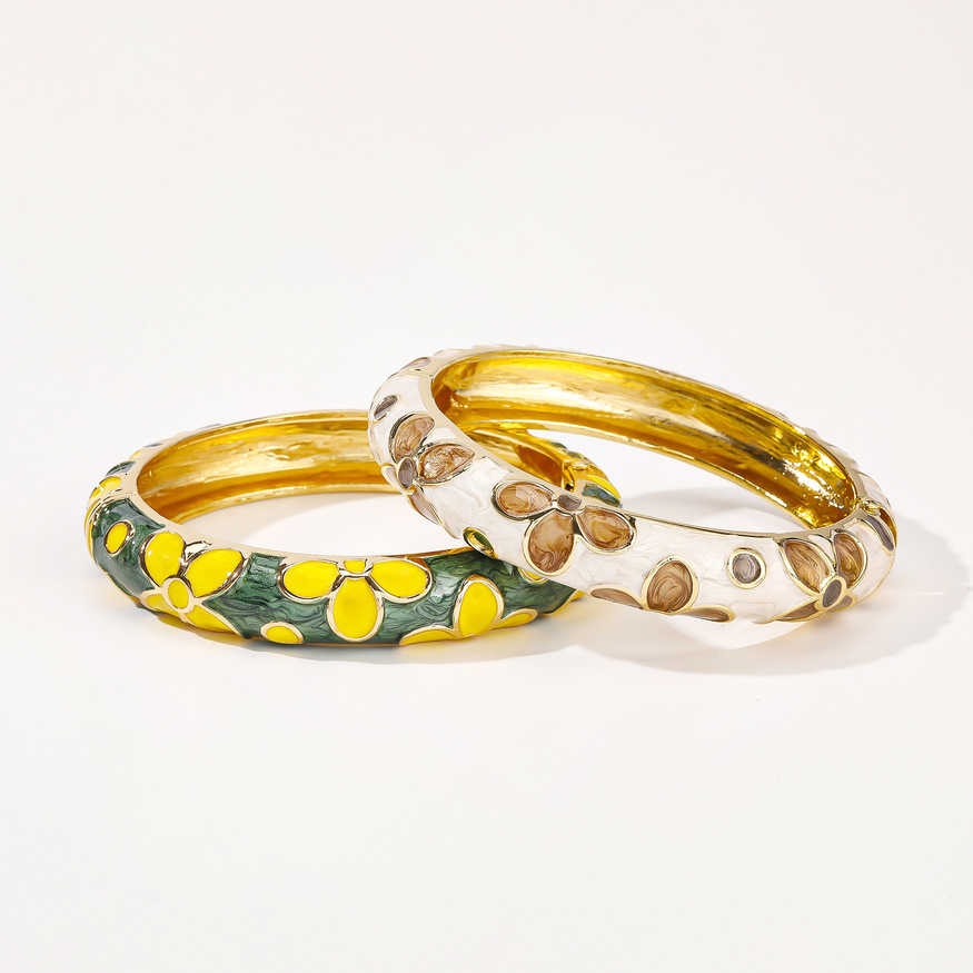 Vintage oil droplet enamel bracelet, jewelry, multifunctional floral fashionable bracelet accessories paracord bracelets