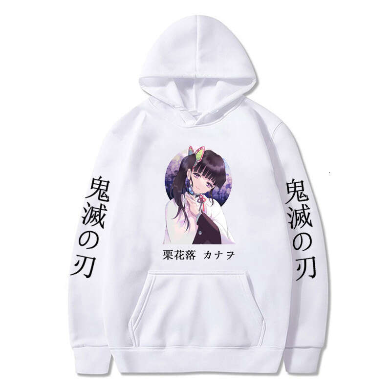 Pullover Hoodie Printed Sweatshirt Anime Demon Slayer Insect Pillar Merchandise Autumn Winter Fleece Hooded Sweatshirt Fashion Couple Style