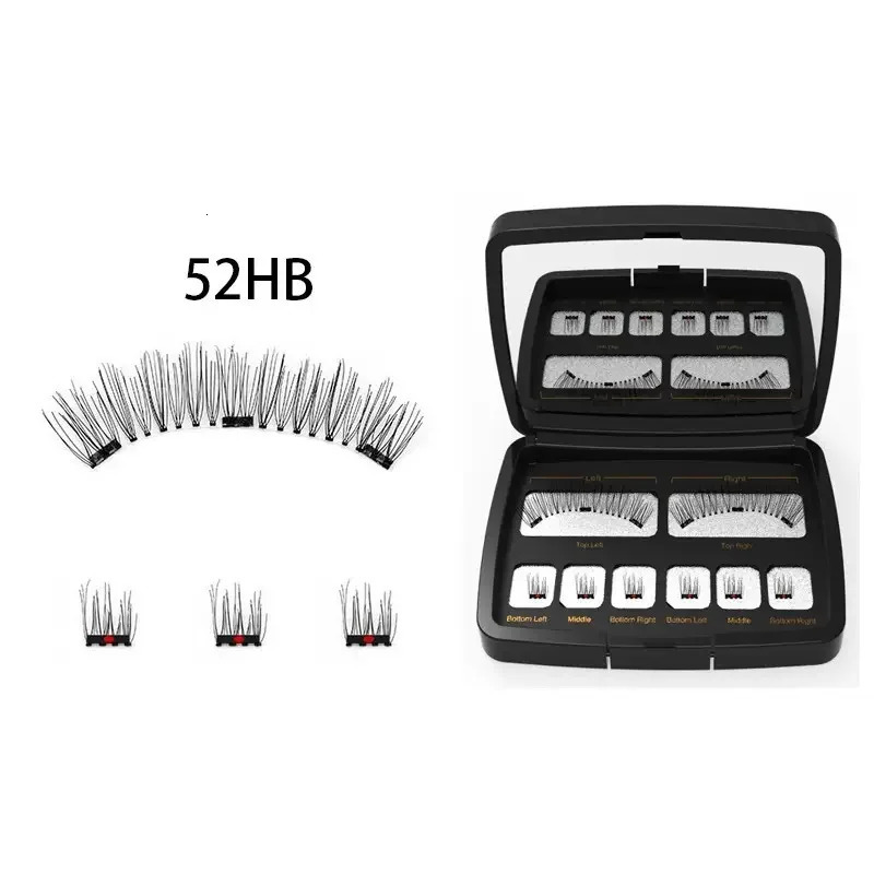 3D Magnetic Eyelashes Natural Soft Reusable Easy To Wear Eyelash Extension Beauty Makeup Tool faux mink false eyelashes mirror 251231