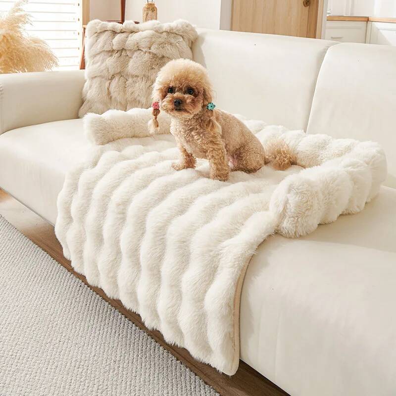 Bestseller 2025 New Rabbit Velvet Winter Thickened Warm and Anti Slip Mat Cat Dog Nest Pet Blanket Washable ddmytues