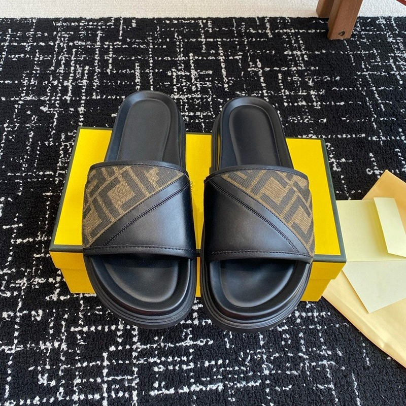 Designer Sandals and Women's Summer Shoes Outdoor Beach Classic Fashion Casual Men's Patterned Thick-Soled Slippers LS 2025