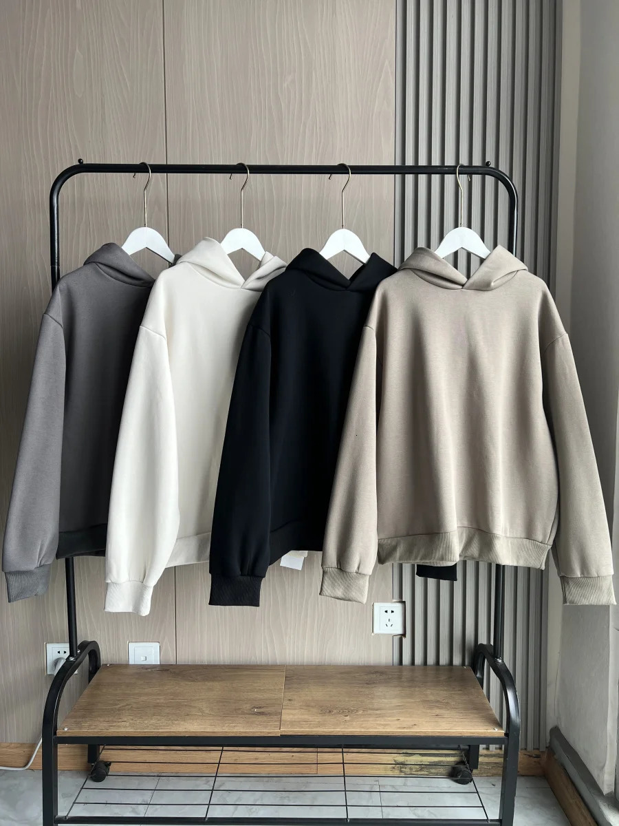 AutumnWinter womens multicolor selection classic simple allinone hooded loose longsleeved hoodie sweatpants 251231