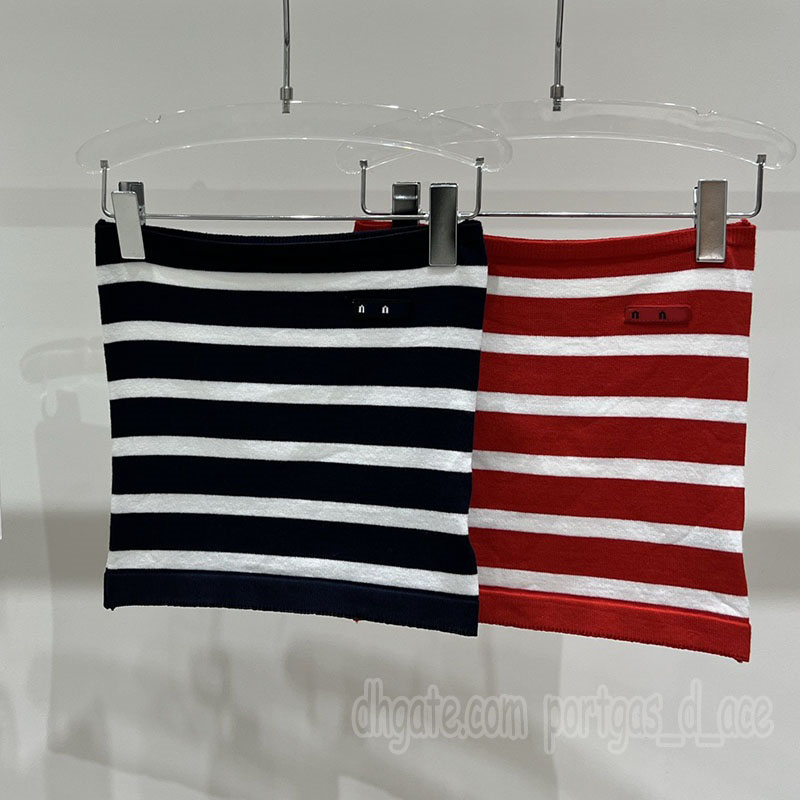 Luxury Women Cropped Knitted Tanks Designer Sexy Strapless Tube Top Summer Vacation Night Club Bandeau Knits