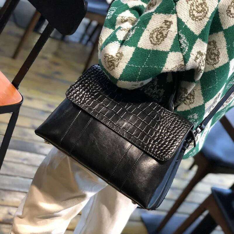 Women S Cow Real Leather Crossbody Bag Female Cowhide Luxury Shoulder Bags Ladies Casual Retro Large Capacity Handbag JINXIANGGUO TOTE