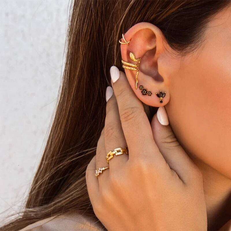 Aide 925 Sterling Silver Clear Black Zircon Crystal Three Flower Stud Earring 2020 Women Fashion Wedding Party Fine Jewelry