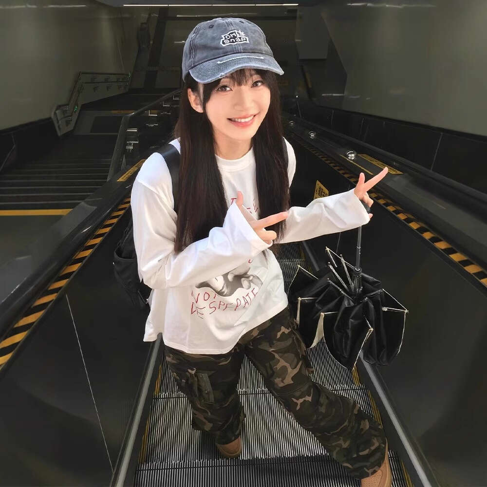 American Retro Style Inner Wear Women, Niche Color-Block T-Shirt, Autumn Thin Loose Base Shirt, Oversize Long Sleeve for Women