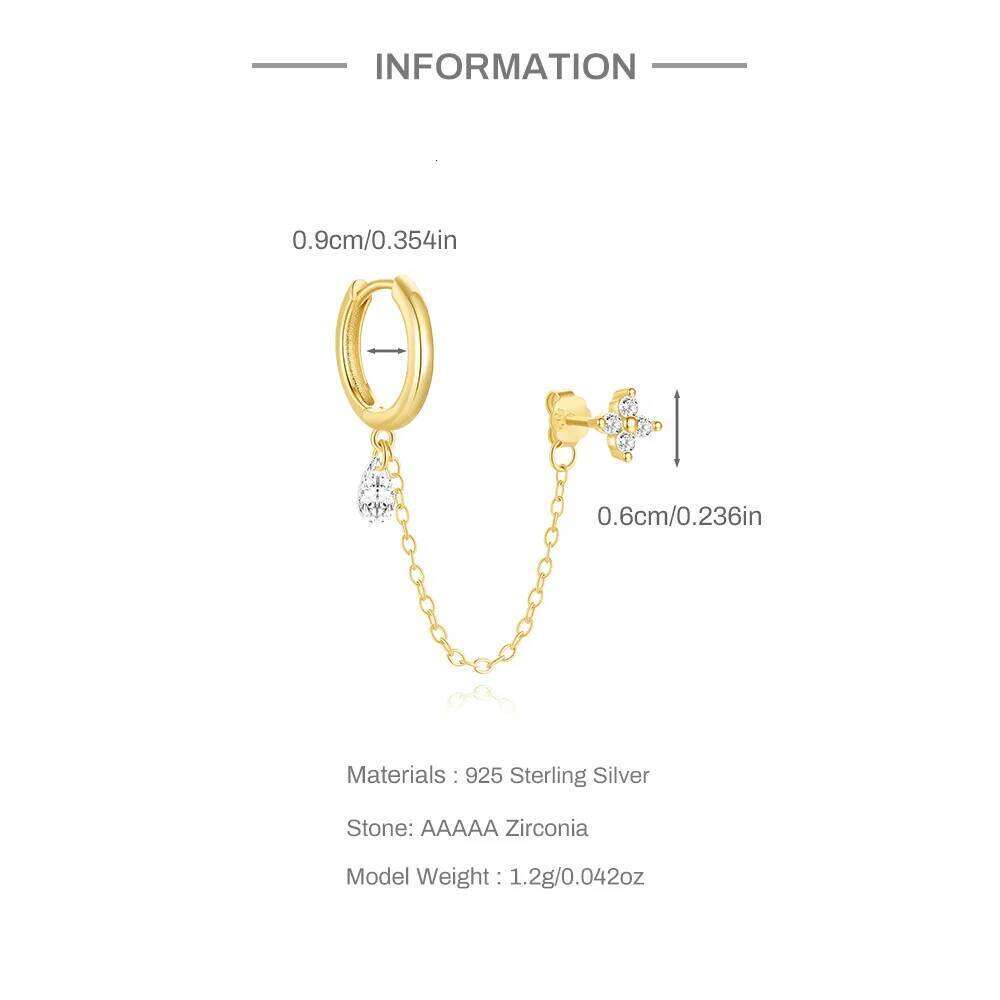Aide Gold Earrings Set Women 925 Silver Huggie Hoop Stack Zircon Earring for Multiple Piercing Hypoallergenic Jewelry