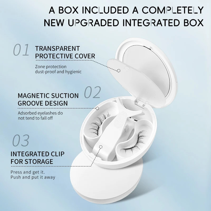 Soft Magnetic Eyelash Suction 2025 magnetic False Eyelash box with Korean style Little Devil Imitation mink fur 251231