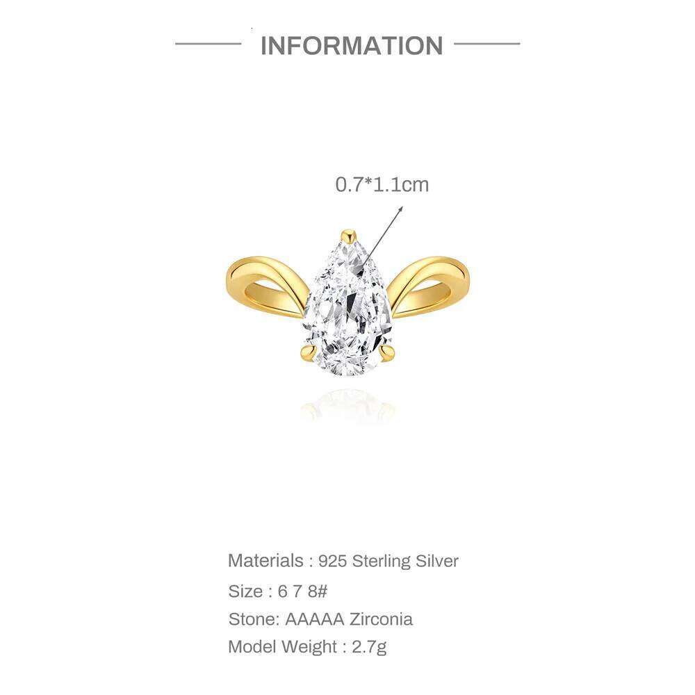 Aide 925 Sterling Silver Zircon Gorgeous Oval Stone Ring For Women Engagement Wedding Luxury High Quality Fine Jewelry