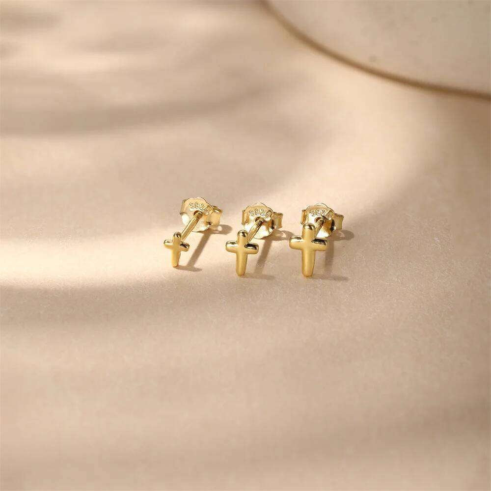 Aide 925 Sterling Silver 3Piece 2/3/4mm Mini Zircon Set Simple Tassel Piercing Earrings For Women DIY Daily Wear Earring