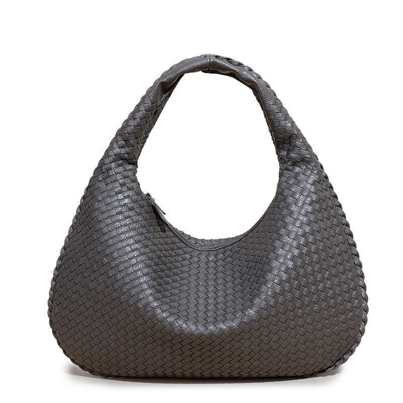 European and American New Style Woven Simple Commuting Fashionable Single Shoulder Underarm Large Capacity High-end Handheld Crescent Bag