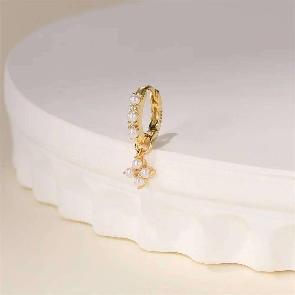 Aide 925 Sterling Silver Minimalist Jesus Cross Pendant Fashion Cubic Oxygen Zircon Wedding Party Earrings Jewelry