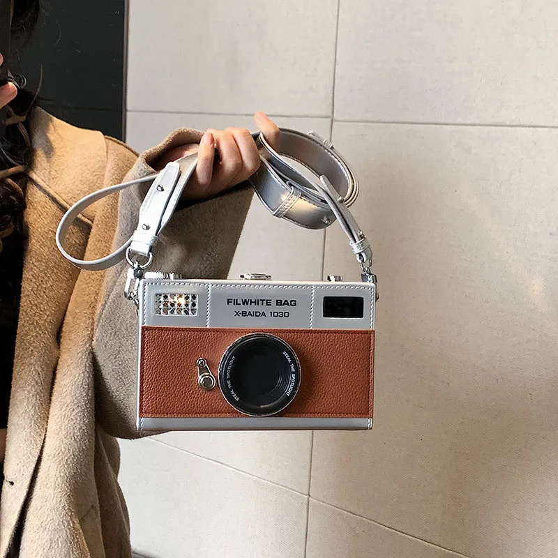 Retro Camera Shaped PU Box Unisex Crossbody Bag 2026 Versatile Fashion Square Bag Casual Commuting Crossbody Bag 251231