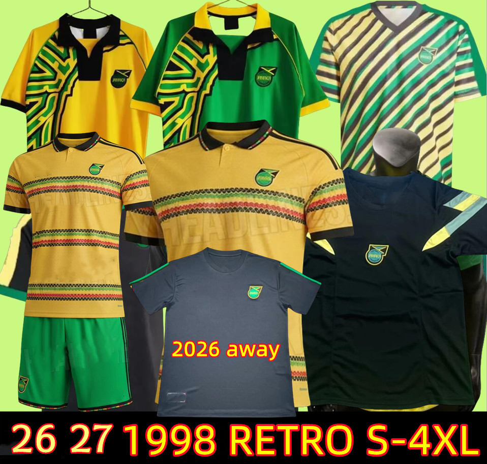 S-4XL 2026 1998 Retro Jamaica national football soccer jerseys 26 27 BAILEY ANTONIO REID shirt NICHOLSON MORRISON LOWE Men Football Uniform