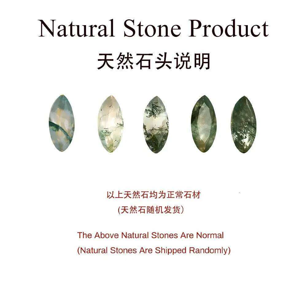 Aide 1pc 925 Sterling Silver Handmake Green Agate Piercing Stud for Women Chains Earrings Student Party Gifts Jewelry