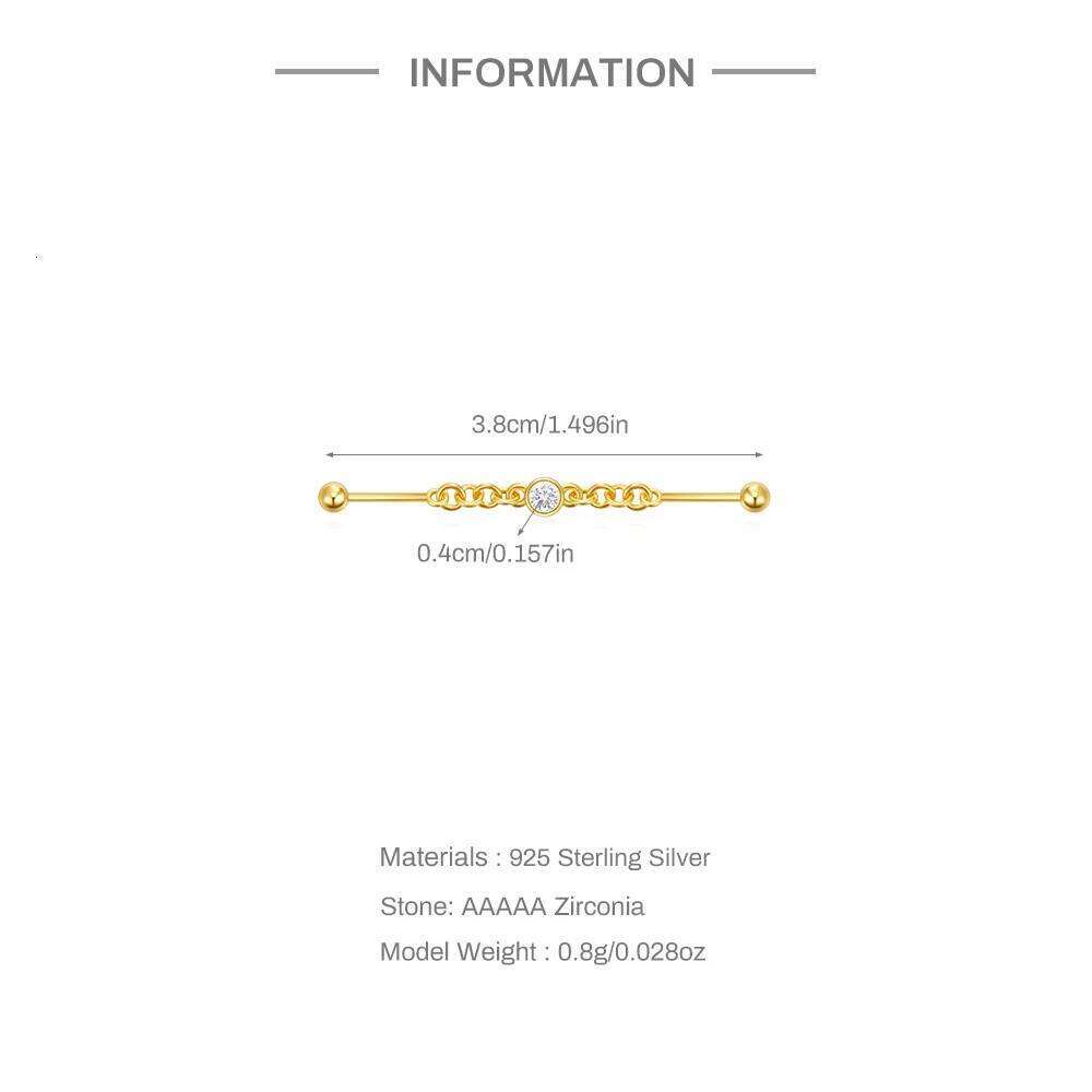 Aide 925 Sterling Silver Dangling Piercing Barbell Star Earring Tragus Cartilage Fine Jewelry DIY Industrial Rings