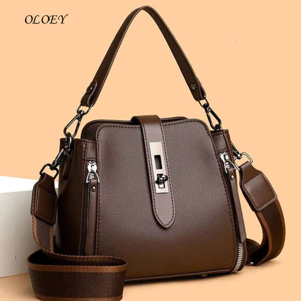 Oloey High Quality Leather Luxury Purses And Handbags Women Female Shoulder Crossbody Bags For Ladies 2024 Sac A Main