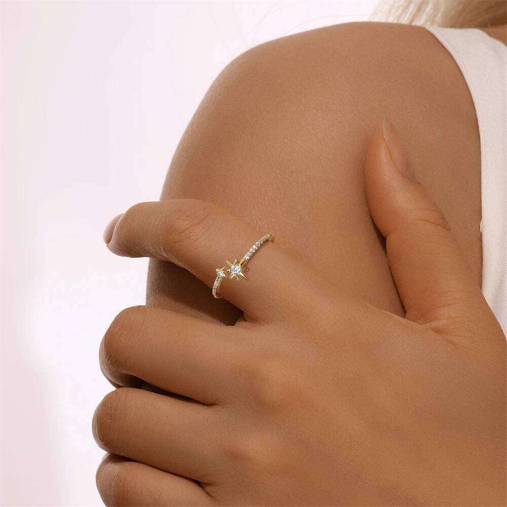 Aide 925 Sterling Silver Unique Simple Ring Women Fine Jewelry Finger Opening Vintage Handmade Rings Allergy For Party