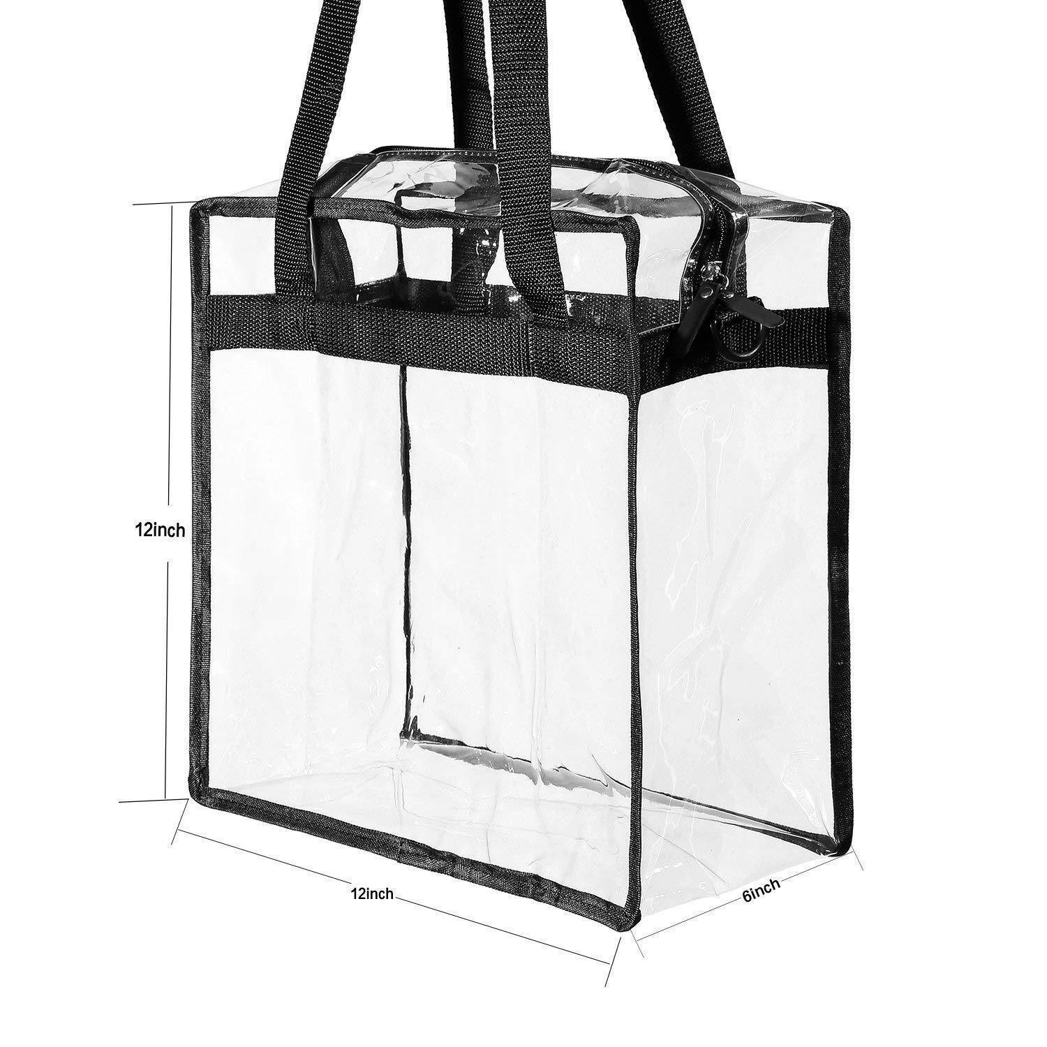 Wholesale Single Stadium Approved Transparent Handbag Zipper Crossbody Bag With Adjustable Shoulder Strap