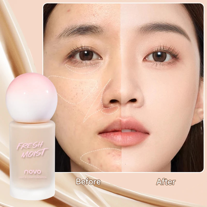 2-color Liquid Foundation BB Cream - Matte Cream Long-lasting 24-hour Coverage Waterproof Sodium Hyaluronate and E 251230