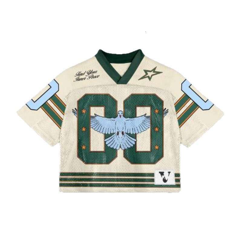 2026 Cross-Border Jersey European and American Foreign Trade New Casual V-Neck Short Sleeve Digital Print Pullover Men's T-Shirt