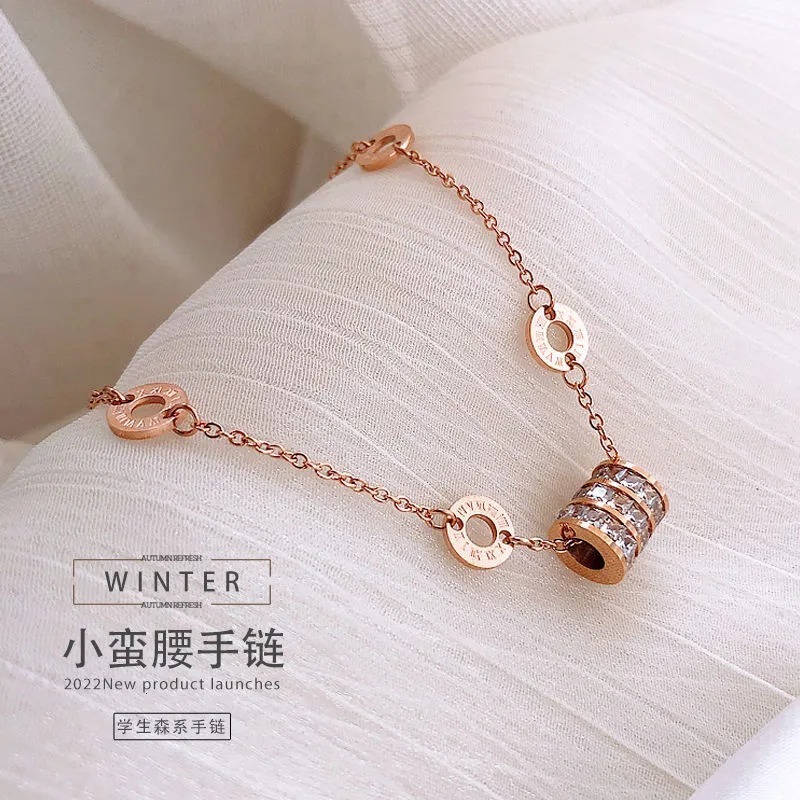 Luxury Brand Designer Jewelry Fashion Small Waist Bracelet For Women, Light Luxury Niche Design, High-End Simple Bracelet, Exquisite Forest Style Jewe