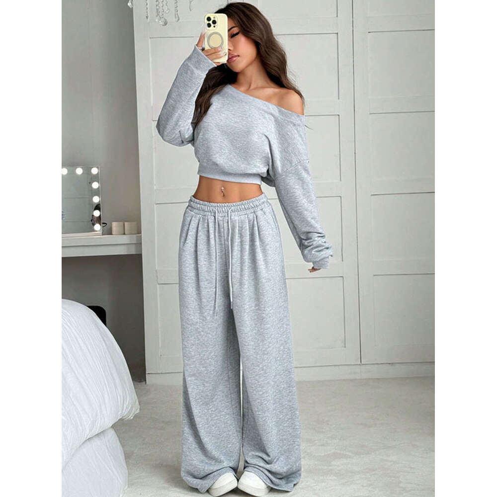 2026 Autumn Winter New Fashion Women's Clothing from Europe and America, Slim Fit Casual Long Pants Set