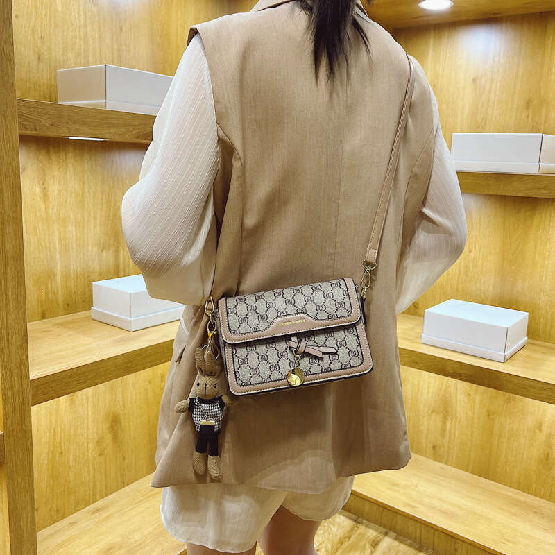 Printed Niche For Women New Wide Strap Small Square Retro Fashion Single Shoulder Crossbody Bag High Quality Luxury Bag LEMON KOKO