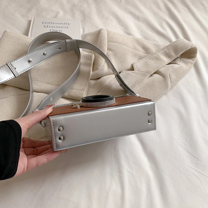 Retro Camera Shaped PU Box Unisex Crossbody Bag 2026 Versatile Fashion Square Bag Casual Commuting Crossbody Bag 251231