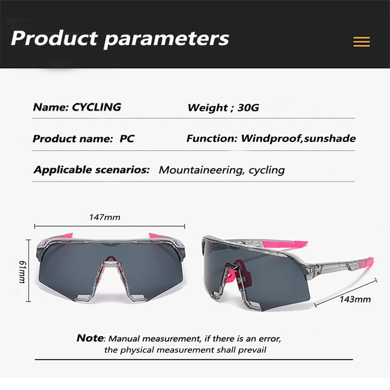 New Fashionable Glittering Hiking Sports Sunglasses Outdoor Cycling Eye Protection Ski Goggles UV Protective Sunglasses