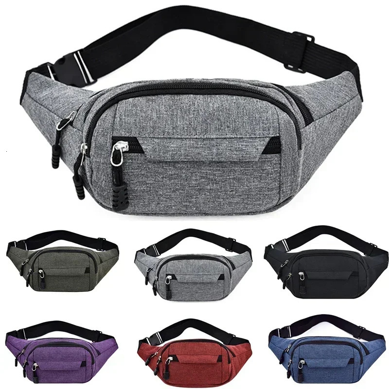 Mens Breast Package Waterproof Outdoor Sports Bag Canvas Pouch Korean-style Waist Fanny Crossbody Male Banana 251231