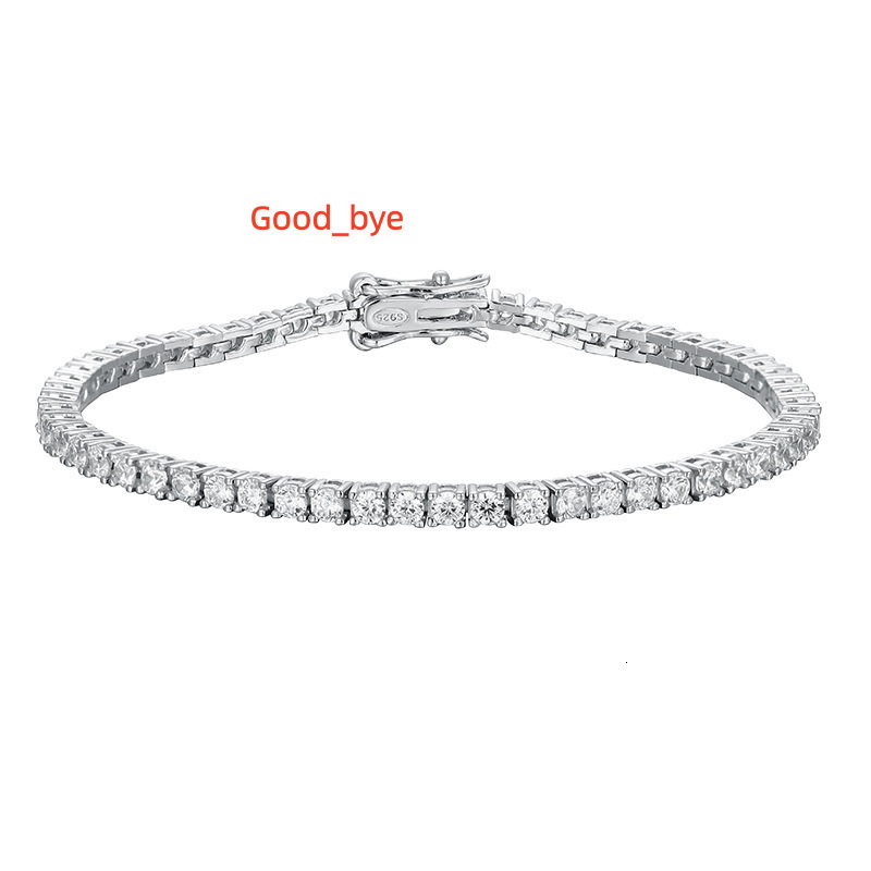Factory Shiny 25MM VVS GRA Moissanite Tennis Bracelet Simple Luxury 925 Silver Rhodium Plated Zirconia Jewelry Gifts for Women