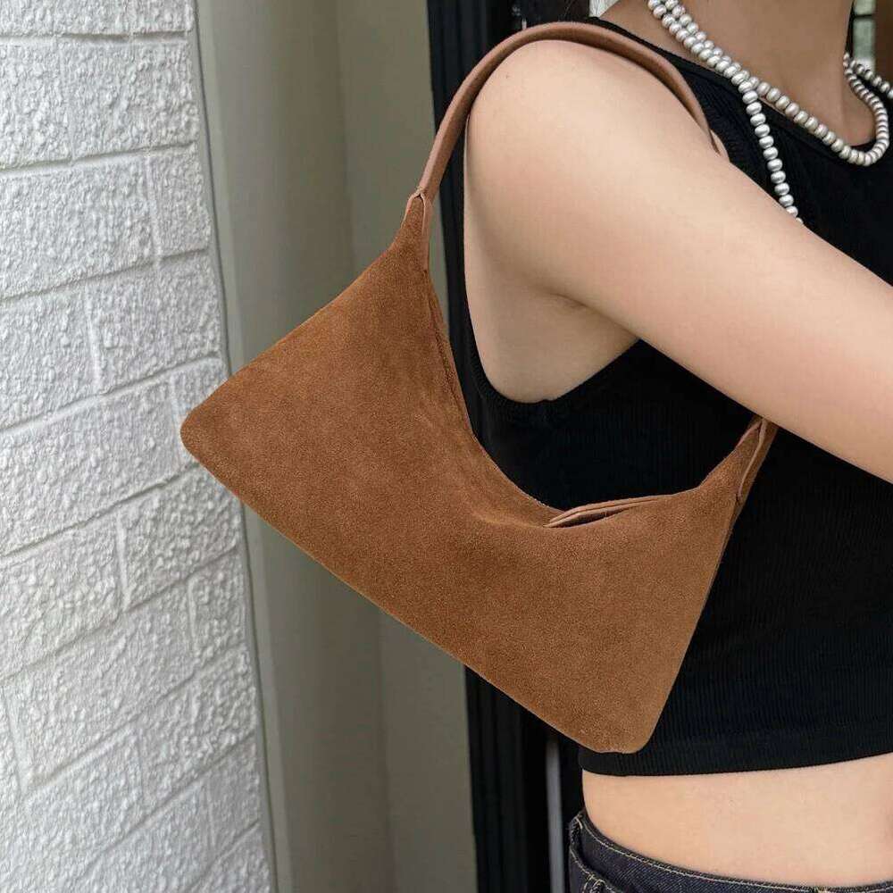 Suede Women's Dumpling New Niche Design Frosted Cowhide Handbag High Quality Antique One-Shoulder Crossbody Bag Suotong251222
