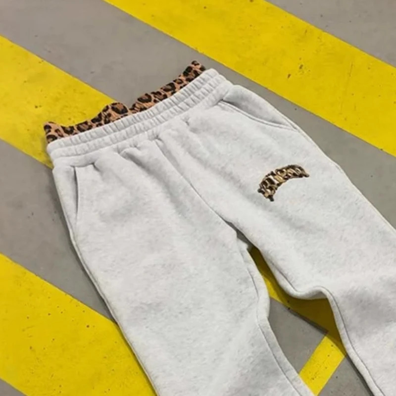 Mens Spliced Double Waist Hip-Hop Rap Loose Pants Casual Loose Trousers Spring Autumn Collection 2025 251231