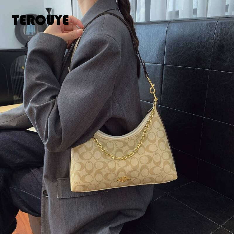 Classic Elegant Tote Women, Popular Leather Shoulder Bag Design For Ladies By Luxury Brand Famous TEROUYE