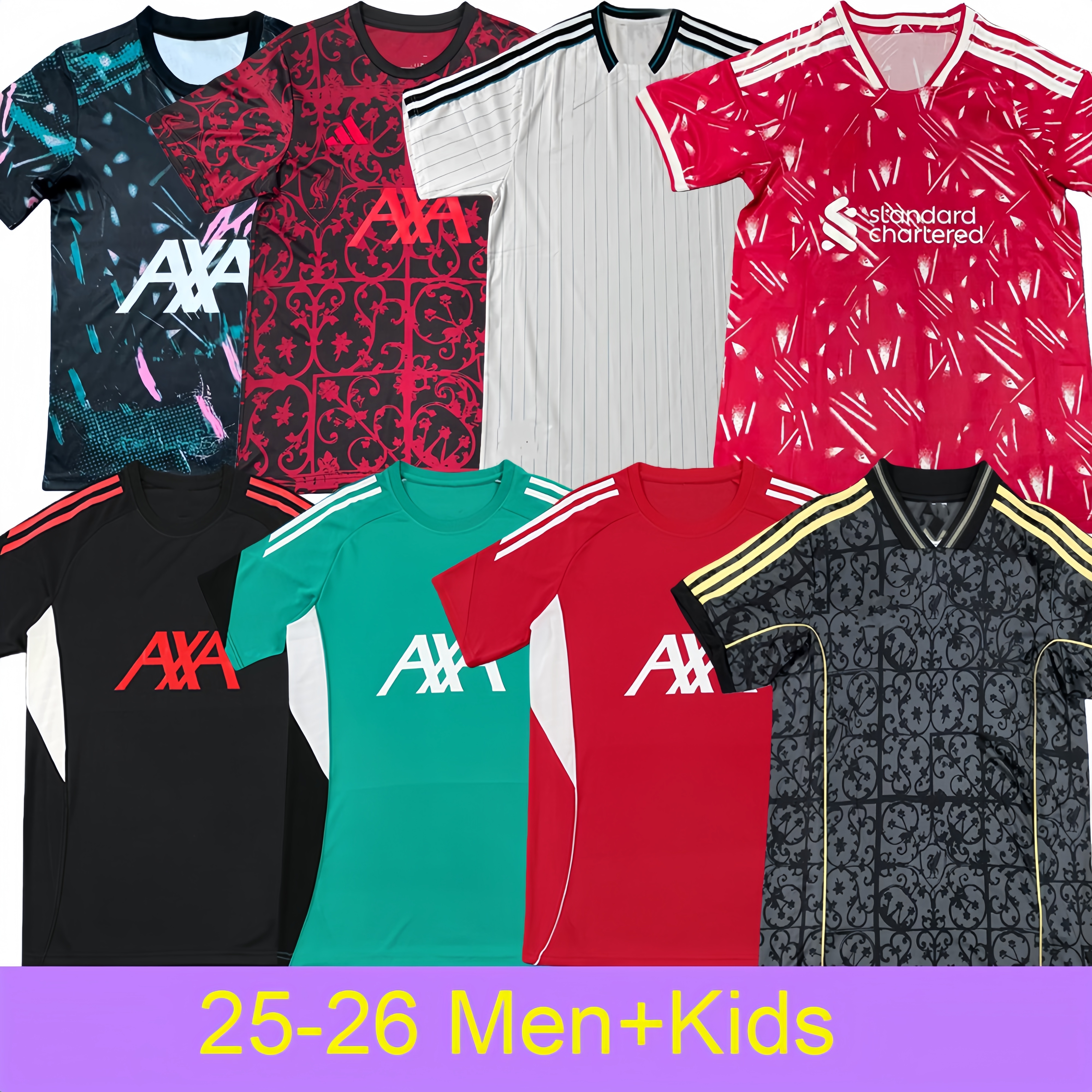 LiverPul 25/26 Salah pre-match shirt Ekitike Virgil Isak training kits for men and kids