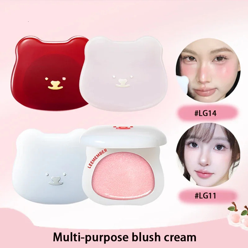 LEEMEMBER Watery Blush Moisturizing Blusher Cream Monochrome Shimmer Cute Cosmetics Longlasting Jelly Face Blusher In Bar Makeup 251231